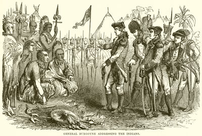Burgoyne tábornok az indiánokhoz szól alkotó: English School