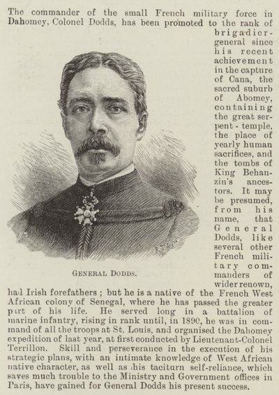 General Dodds (metszet) alkotó: English School