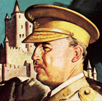 Franco tábornok. Spanyolország elnöke és diktátora. alkotó: English School