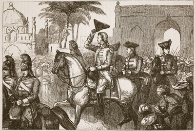 Goddard tábornok belép Suratba, illusztráció a Cassells Illustrated History of India-ból, James Grant, pub. 1879 alkotó: English School