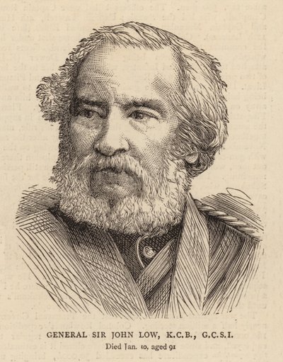 Sir John Low tábornok, KCB, GCSI (metszet) alkotó: English School