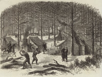 Stuarts tábornok főhadiszállása a Rapidanon alkotó: English School