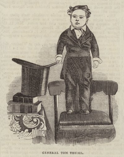 Tom Thumb tábornok (metszet) alkotó: English School