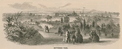 A Battersea Parkban sétáló emberek általános képe alkotó: English School