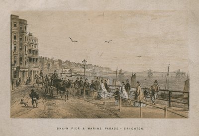 A Brightonban található Chain Pier és Marine Parade általános képe alkotó: English School