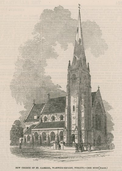 Az új Szent Gábriel-templom általános képe alkotó: English School