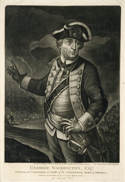 George Washington, Esqr., tábornok és a kontinentális hadsereg főparancsnoka Amerikában alkotó: English School