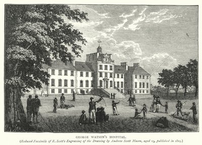 George Watson kórháza (metszet) alkotó: English School