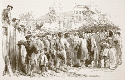 George Whitefield prédikáció, illusztráció a Cassells Illustrated History of Englandből (szépia fotó) alkotó: English School