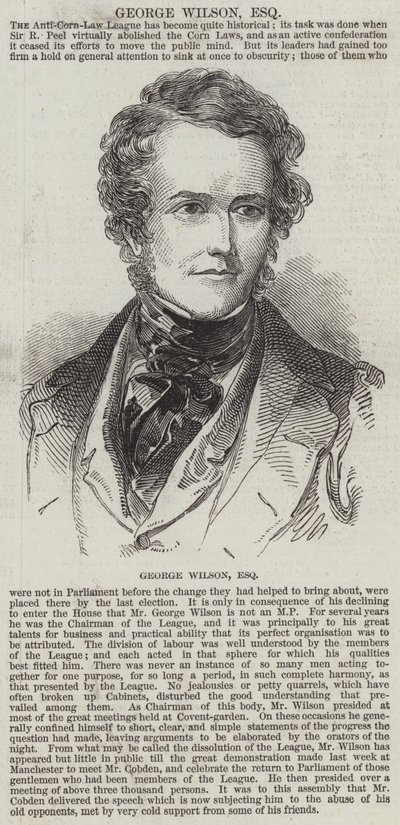 George Wilson, Esquire (metszet) alkotó: English School