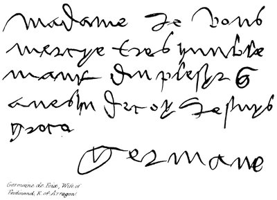 Germaine de Foix, Ferdinánd felesége, K. Arragonból alkotó: English School