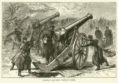 Német üteg Párizs előtt, 1871. január alkotó: English School