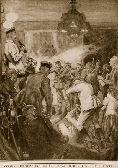 German Kultur in Excelsis: Királyi ír puskák a megmentésre, 1914-1919 alkotó: English School