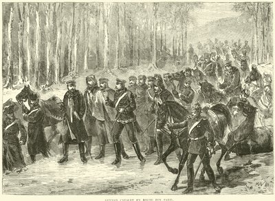 Német lovasság úton Párizs felé, 1870. október alkotó: English School
