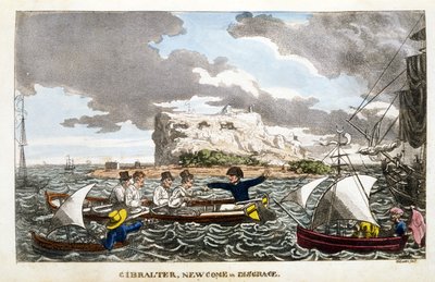 Gibraltár: Newcome in Disgrace lemez a „The Adventures of Johnny Newcome in the Navy” című filmből, John Mitford alkotó: English School