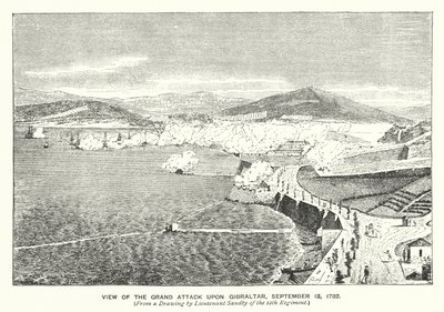 Gibraltár: A Gibraltár elleni nagy támadás képe alkotó: English School