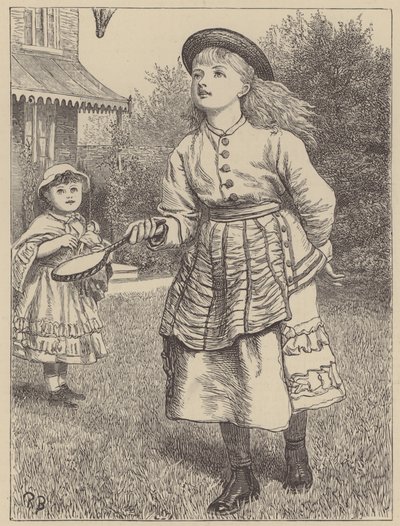 Mädchen spielt mit Federball von English School