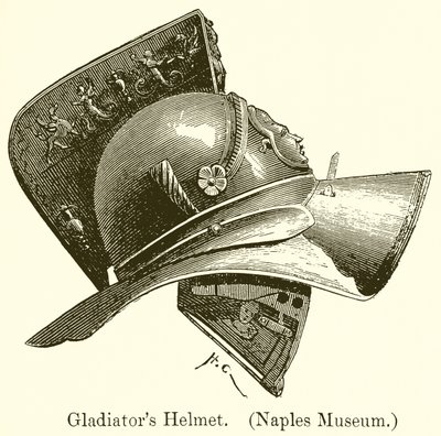 Gladiátor sisak. (Nápolyi Múzeum) alkotó: English School