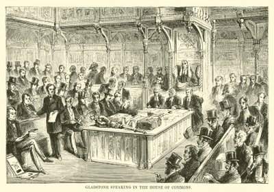 Gladstone felszólal az alsóházban alkotó: English School