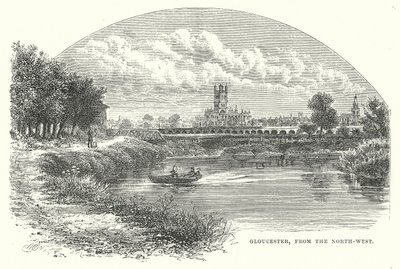 Gloucester, északnyugatról (metszet) alkotó: English School