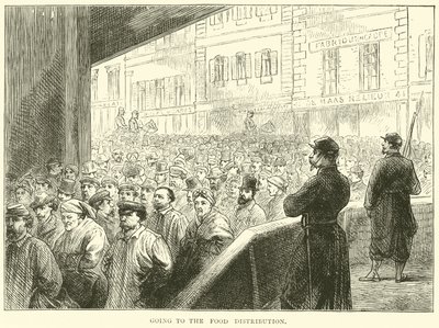 Élelmiszerosztásra megy, 1871. márc alkotó: English School