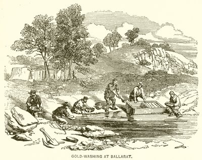 Aranymosás a Ballaratban alkotó: English School