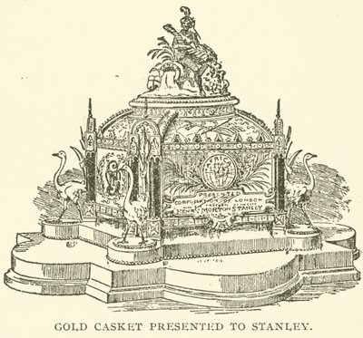 Stanleynek ajándékozott aranykoporsó (metszet) alkotó: English School
