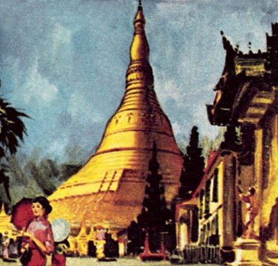 Arany Pagoda Rangoonban alkotó: English School