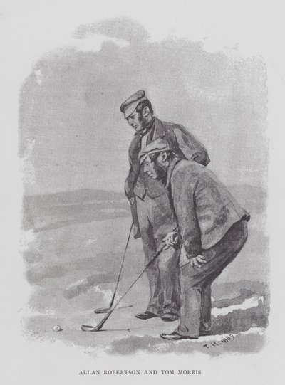 Golf: Allan Robertson és Tom Morris (litho) alkotó: English School