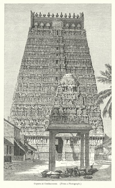 Gopura a Combaconumban (metszet) alkotó: English School