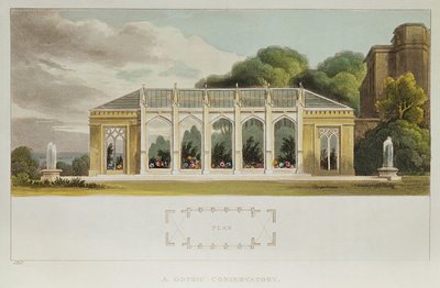 Gótikus Konzervatórium, 1832 (színes metszet) alkotó: English School