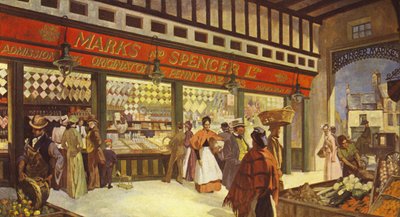 A Grainger Market Hall Bazaar Newcastle, még mindig létezik eredeti formájában, 1895-ben alkotó: English School
