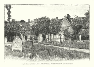 Gimnáziumok és öregotthonok, Walthamstow templomkert (metszet) alkotó: English School