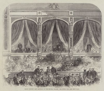 Nagykoncert Múlt szombaton a Kristálypalotában, a Royal Box (metszet) alkotó: English School