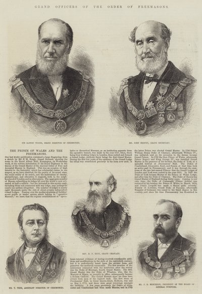 A Szabadkőműves Rend nagytisztjei (metszet) alkotó: English School