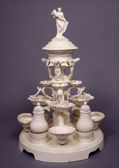 Grand Plat de Menage vagy asztalközép, Leeds Pottery, 1780 körül (krémedény) alkotó: English School