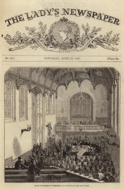 A másként gondolkodók nagy konferenciája a londoni Crosby Hallban, 1847 alkotó: English School