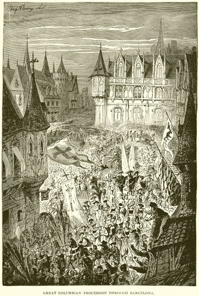 Nagy Kolumbiai Felvonulás Barcelonán keresztül alkotó: English School