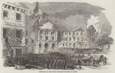 Nagy tűz Quebecben (metszet) alkotó: English School