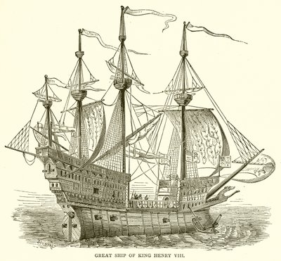 Henrik király nagy hajója VIII alkotó: English School