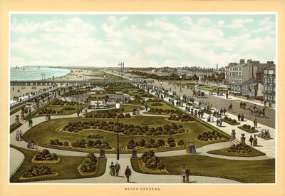 Great Yarmouth: Beach Gardens (színes litográfia) alkotó: English School