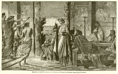Görög bankett. Szókratész fogadása az Agathon-házban alkotó: English School