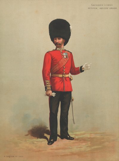 Gránátos gárda, tiszt, felülvizsgálati parancs alkotó: English School