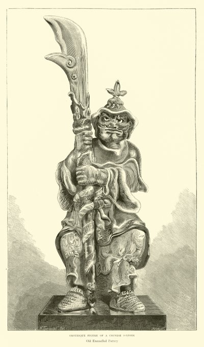 Groteszk figura egy kínai katona alkotó: English School