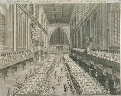 Guildhall, Gentlemans Magazine, 1761 alkotó: English School