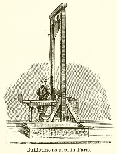 Guillotine, ahogy Párizsban használják alkotó: English School