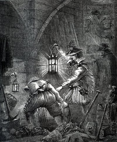 Lőporos cselekmény: Katolikusok összeesküvése (metszet) alkotó: English School