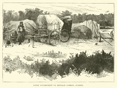 Cigánytábor a Surrey állambeli Mitcham Commonban alkotó: English School