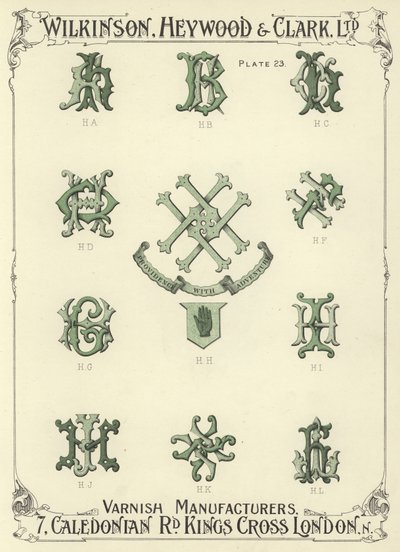 HA, HB, HC, HD, HH, HF, HG, HI, HJ, HK, HL alkotó: English School