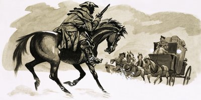 HIghwayman megtámadni készül egy kocsit alkotó: English School